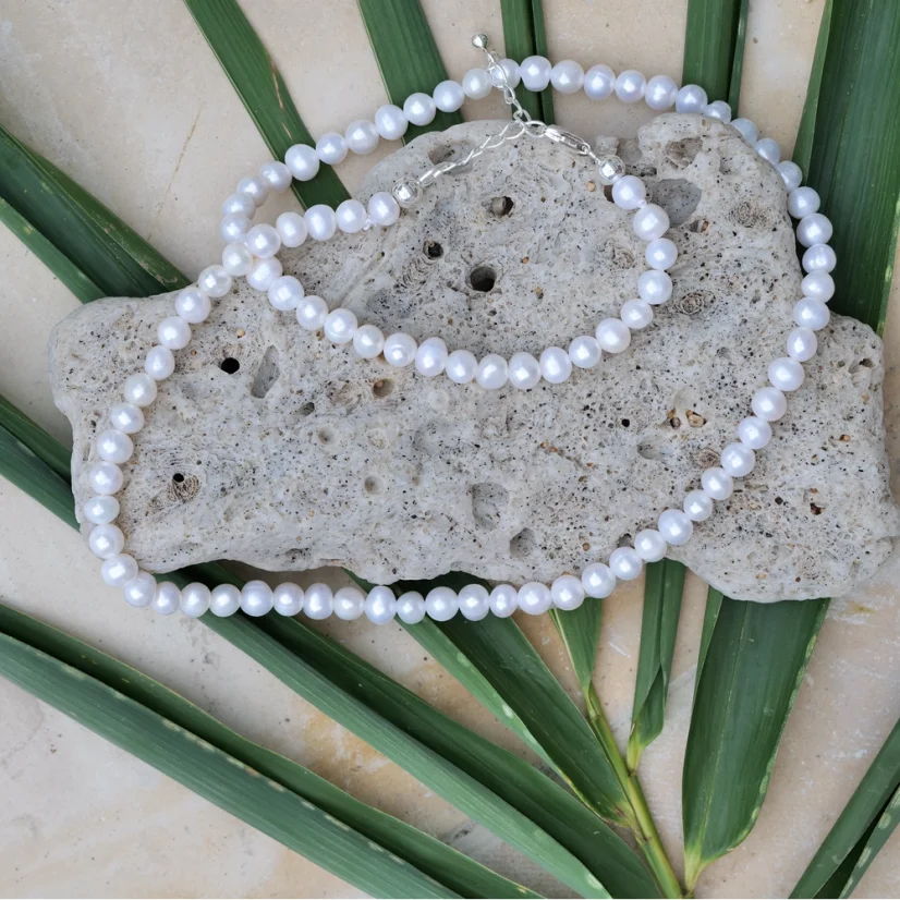 Perlový NÁHRDELNÍK mini pearls - WHITE SOUL