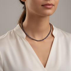 Perlový NÁHRDELNÍK - BLACK SIMPLY