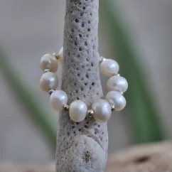 Perlový prsten 7 RINGS - Bílý