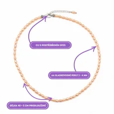 Perlový NÁHRDELNÍK - ROSE BASIC