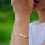 Perlový NÁRAMEK - WHITE SIMPLY - Barva zapínání: Stříbrná, Délka: Do 15 cm