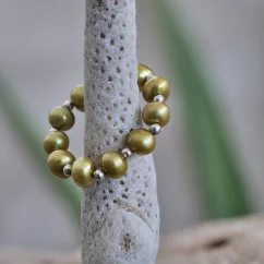 Perlový prsten 7 RINGS - Zelený