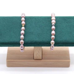 Perlový NÁRAMEK - VIOLET BUBBLE MIST