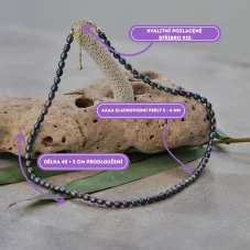 Perlový NÁHRDELNÍK - BLACK BUBBLE