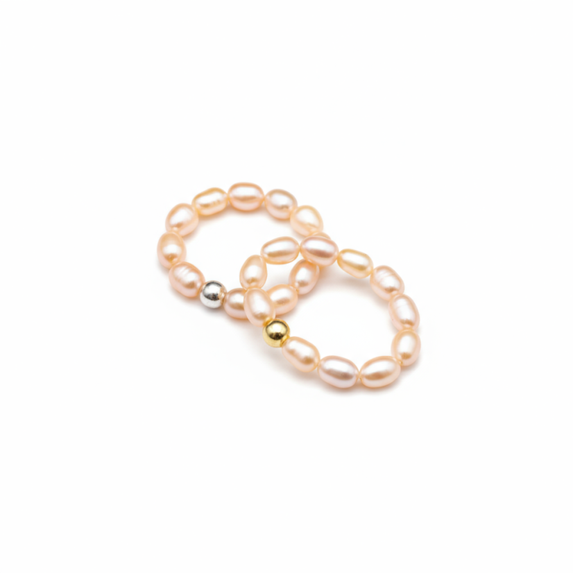 Perlový PRSTEN BUBBLE ROSE