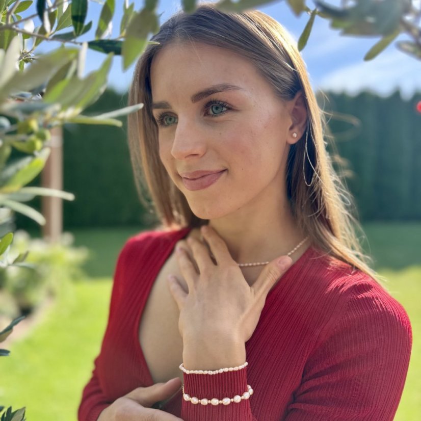 Perlový NÁRAMEK - ROSE GOLD BUBBLE