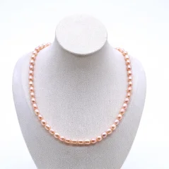 Perlový NÁHRDELNÍK - ROSE BUBBLE MIST