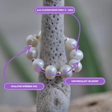 Perlový prsteň 7 RINGS – Biely