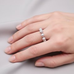 Perlový prsten 7 RINGS - Stříbrný