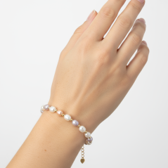 Perlový NÁRAMEK - CANDY GOLD BUBBLE