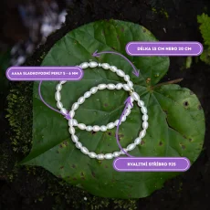 Perlový NÁRAMEK - BUBBLE PURE WHITE