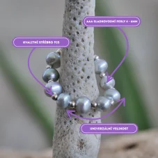 Perlový prsten 7 RINGS - Stříbrný