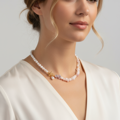 Perlový NÁHRDELNÍK - MINERAL GOLD BALANCE