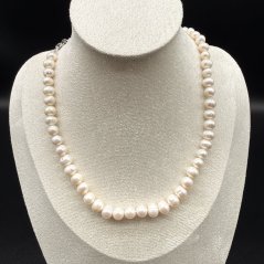neKRASAVEC Perlový náhrdelník ze sladkovodních perel - BÍLÝ DEWI