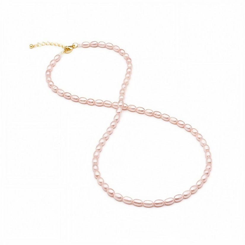 Perlový NÁHRDELNÍK - VIOLET BUBBLE - Barva zapínání: Zlatá