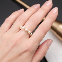 Perlový prsten 7 RINGS - Champagne