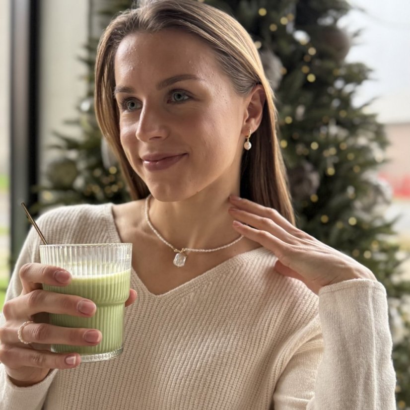 Perlový NÁHRDELNÍK - WHITE BAROC