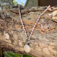 Perlový NÁHRDELNÍK - VIOLET SIMPLY SILVER COIN