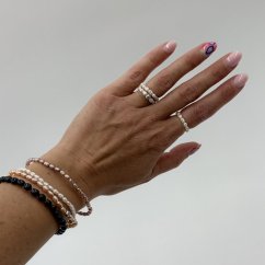 Perlový PRSTEN WHITE SIMPLY