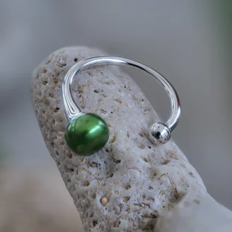 Prsteň s perlou – GREEN