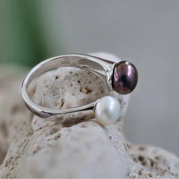 Prsteny z perel - Barva - Champagne