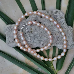 Perlový NÁHRDELNÍK - ROSE BUBBLE MIST