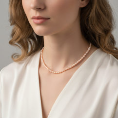 Perlový NÁHRDELNÍK - ROSE SIMPLY