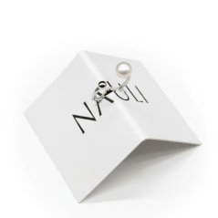 Stříbrný prsten s perlou - WHITE