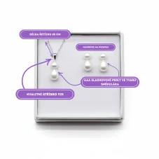 Set stříbrného ŘETÍZKU a NÁUŠNIC - Sněhulák