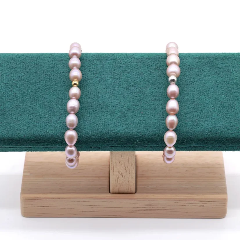 Perlový NÁRAMEK - VIOLET BUBBLE MIST