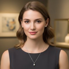 Set perlového řetízku a peckových náušnic