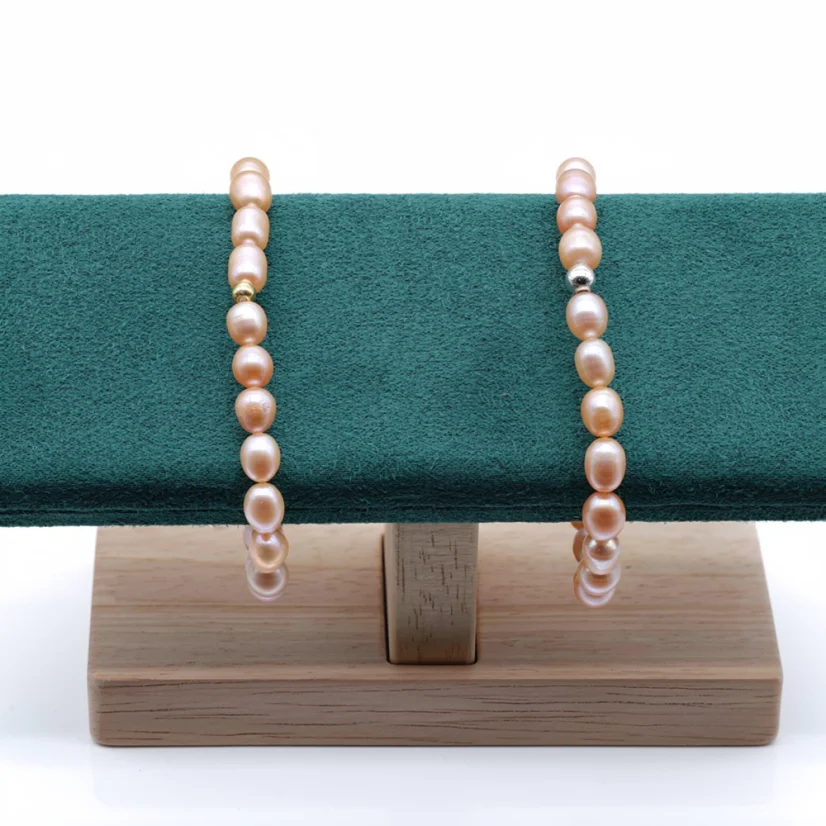 Perlový NÁRAMEK - ROSE BUBBLE MIST