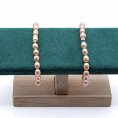 Perlový NÁRAMEK - ROSE BUBBLE MIST