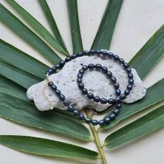 Perlový NÁHRDELNÍK - BLACK BUBBLE MIST