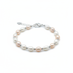 Perlový NÁRAMEK - CANDY SILVER BUBBLE