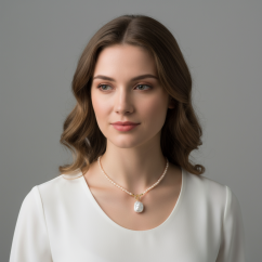 Perlový NÁHRDELNÍK - ROSE BAROC