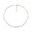 Set náramku 15cm a náhrdelníku - WHITE NEEDLE KESHI GOLD